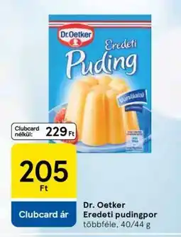 Tesco Dr. Oetker Eredeti Pudingpor ajánlat
