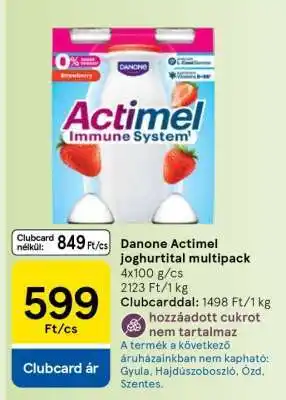 Tesco Danone Actimel joghurtital multipack ajánlat