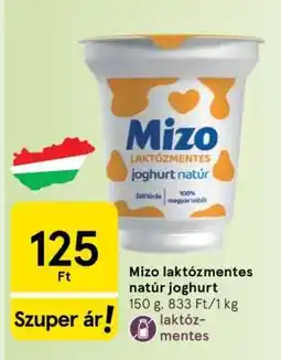 Tesco Mizo laktózmentes natúr joghurt ajánlat