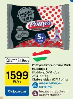Tesco Pöttyös Protein Túró Rudi multipack ajánlat