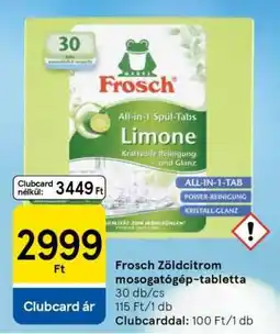 Tesco Frosch Zöldcitrom mosogatógép-tabletta ajánlat