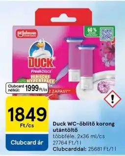 Tesco Duck WC-öblítő korong utántöltő ajánlat