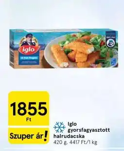 Tesco Iglo gyorsfagyasztott halrudacska ajánlat