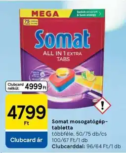 Tesco Somat Mosogatógép Tabletta ajánlat