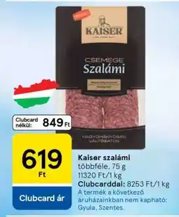 Tesco Kaiser szalámi ajánlat