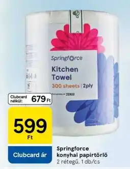 Tesco Springforce konyhai papírtörlő ajánlat