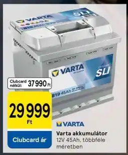 Tesco Varta akkumulátor ajánlat