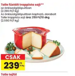 Spar Tolle füstölt trappista sajt ajánlat