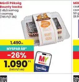 Spar Mérői Pékség Bounty kocka ajánlat