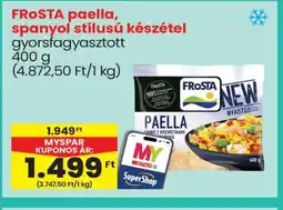 Spar FROSTA paella, spanyol stílusú készétel ajánlat
