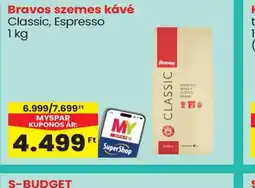 Spar Bravos szemes kávé ajánlat