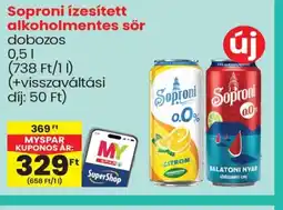 Spar Soproni ízesített alkoholmentes sör ajánlat
