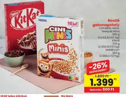 Spar Nestlé gabonapehely ajánlat
