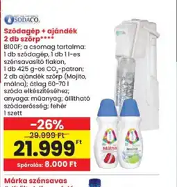 Spar SODACo Szdagép + 2 db szörp ajánlat