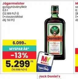 Spar Jägermeister gygynövénylikőr ajánlat