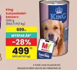 Spar King kutyaeledel-konzerv ajánlat