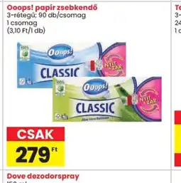 Spar Ooops! papír zsebkendő ajánlat