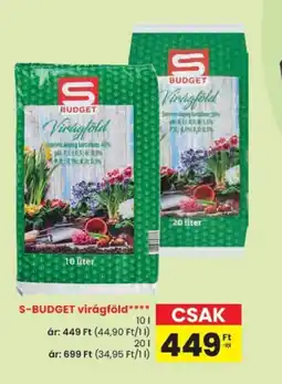 Spar S-BUDGET virágföld ajánlat