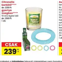 Spar Citronella karkötő vagy gyertya ajánlat