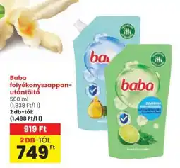 Interspar Baba folyékonyszappan-utántöltő ajánlat