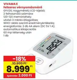 Interspar VIVAMAX felkaros vérnyomásmérő ajánlat