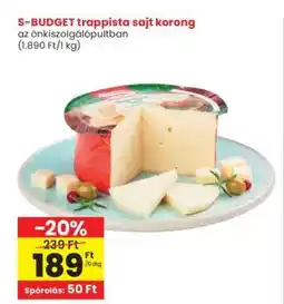 Interspar S-BUDGET trappista sajt korong ajánlat