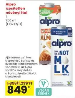 Interspar Alpro ízesítetlen növényi ital ajánlat