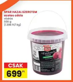 Interspar SPAR HAZAI.SZERETEM ecetes cékla ajánlat