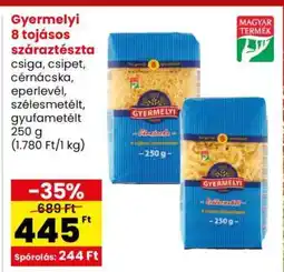 Interspar Gyermelyi 8 tojásos száraztészta ajánlat