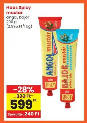 Interspar Haas Spicy mustár ajánlat
