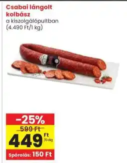 Interspar CSABAI Lángolt kolbász ajánlat