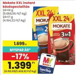 Spar Mokate XXL instant kávéspecialitás ajánlat