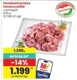 Interspar Kockázott pulyka felsőcombfilé ajánlat