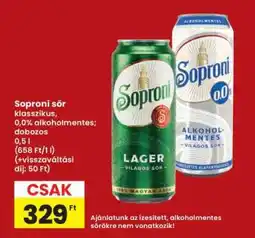 Interspar Soproni sör ajánlat