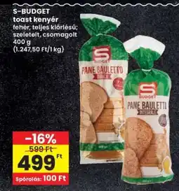 Interspar S-BUDGET toast kenyér ajánlat