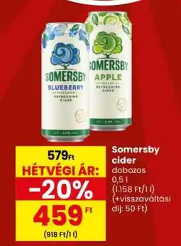 Spar SOMERSBY Cider ajánlat