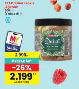 Interspar SPAR dubai csokis jégkrém ajánlat