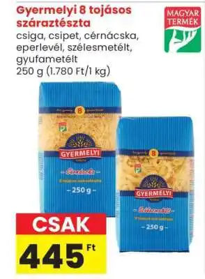 Gyermelyi 8 tojásos száraztészta