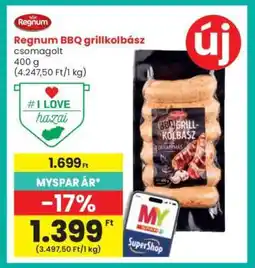 Interspar Regnum BBQ grillkolbász ajánlat