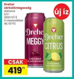 Interspar Dreher sörkülönlegesség ajánlat