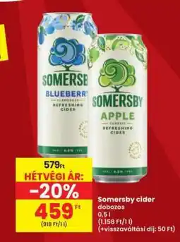 Interspar Somersby cider dobozos ajánlat