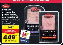 Spar Regnum Extra sonka, prágai sonka, csemegekaraj ajánlat