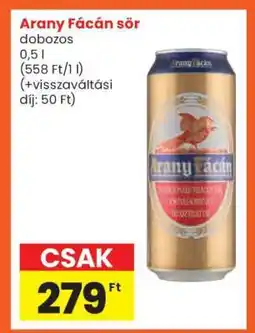 Spar Arany Fácán sör ajánlat