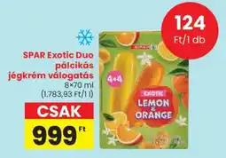 Spar SPAR Exotic Duo pálcikás jégkrém válogatás ajánlat