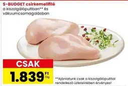 Spar S-BUDGET csirkemellfilé ajánlat