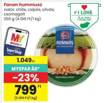 Spar Fanan hummusz ajánlat