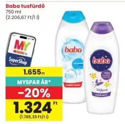 Spar BABA Tusfürdő ajánlat