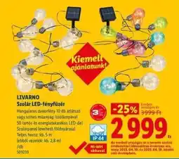 Lidl LIVARNO Szolár LED-fényfüzér ajánlat