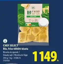 Lidl Chef Select Bio, friss töltött tészta ajánlat