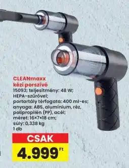 Interspar CLEANmaxx kézi porszívó ajánlat